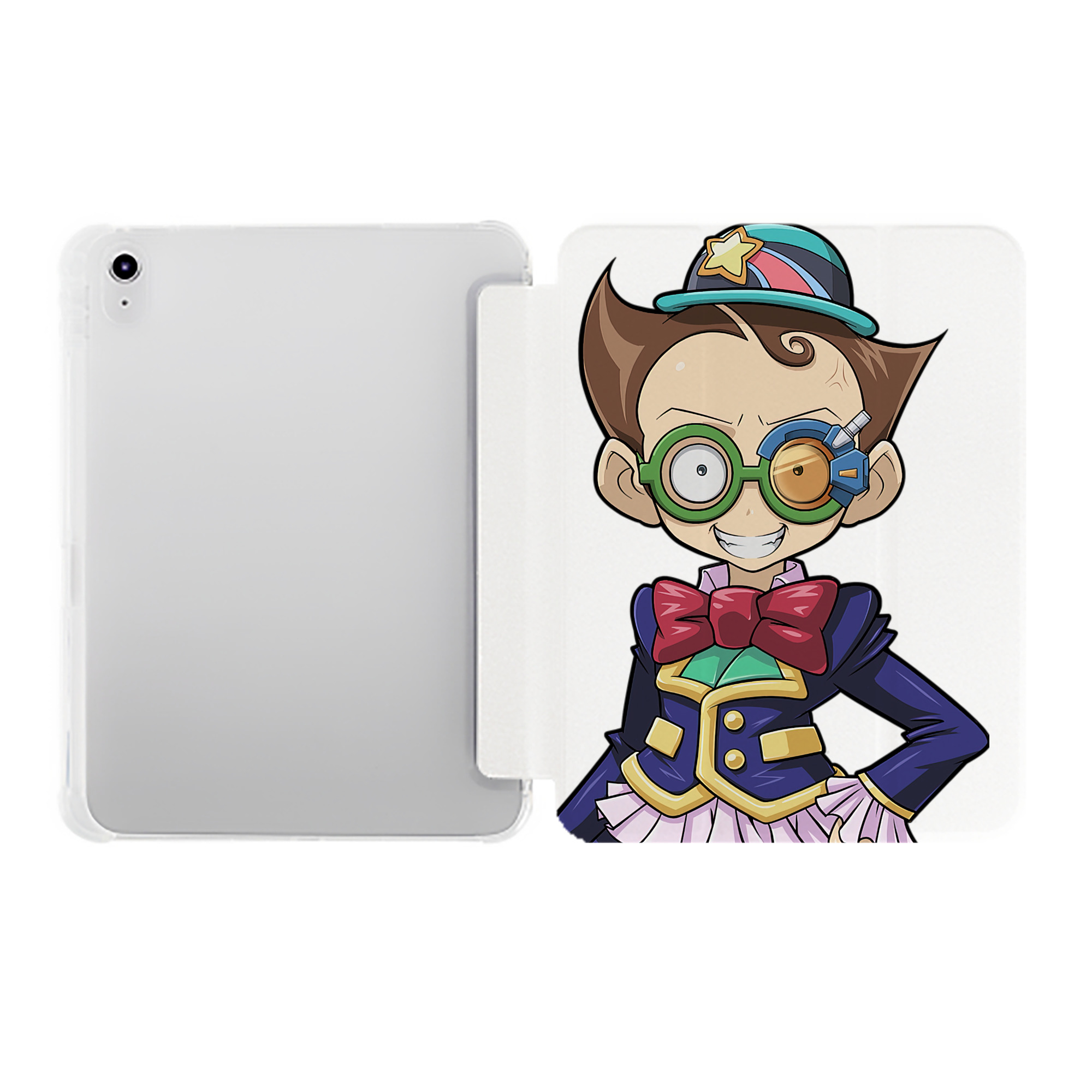 （画像用） 遊☆戯☆王 Yu-Gi-Oh! IPad ケース ペン収納付き 三つ折りスタンド PUレザー×シリコン 対応機種9.5/10.5/10.9インチ